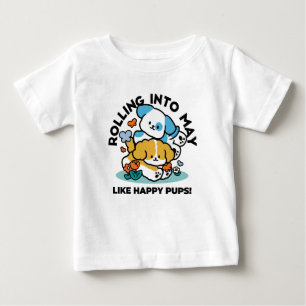 Camiseta Rolando Para Maio Como Pups Felizes - Cachorro Pri
