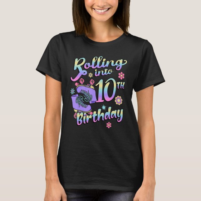 Camiseta Rolando Para O 10º Aniversário Cilindro Quad Skate (Frente)