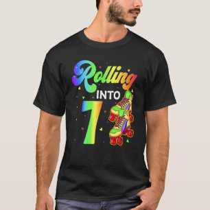 Camiseta Rolando Para Um Skate Cilindro De Aniversário De 7