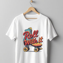 Camiseta Rolar com ele Retro 70s 80s Skate do cilindro