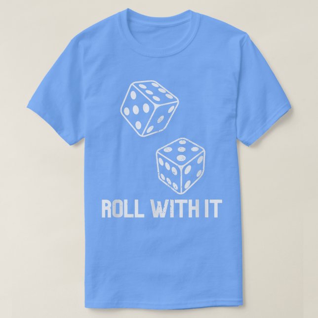 Camiseta Rolar Com Ele Retro Dice Player Game Night Party C (Frente do Design)
