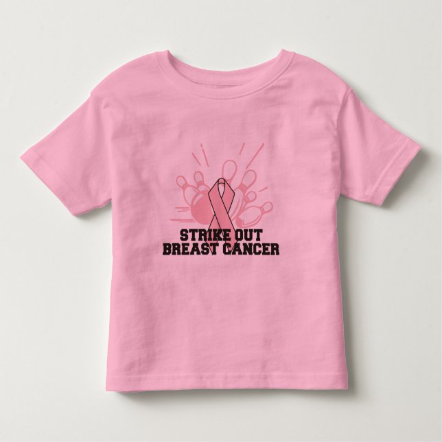 Camiseta Rolar golpeia para fora o cancro da mama (Frente)