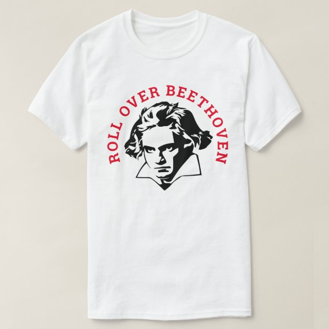 Camiseta Rolar sobre Beethoven (Frente do Design)