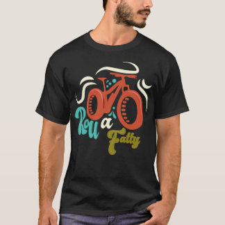 Camiseta Rolar Uma Bicicleta Gorda Gorda Pica-Penteada Ebik
