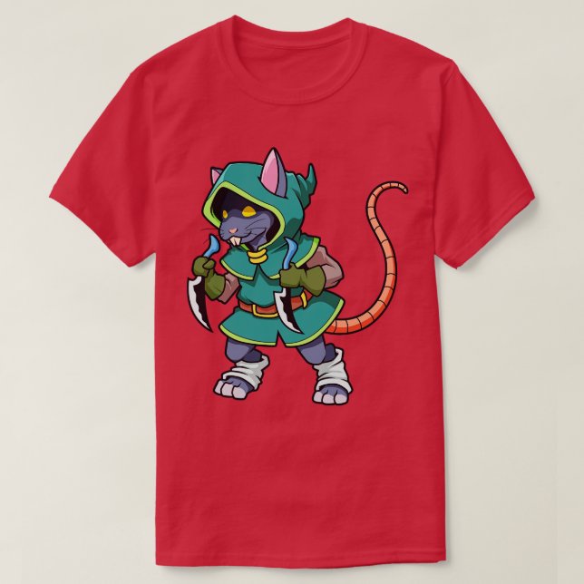 Camiseta Roleplay Caracter Thief Rogue Rat (Frente do Design)