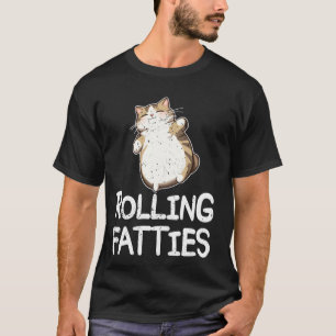 Camiseta Rolinhos Gordos  Gato Engraçado  Dono de Gatinho  