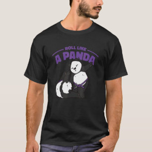 Camiseta Roll Como Um Panda Jiu Jitsu Púrpura Belt Panda