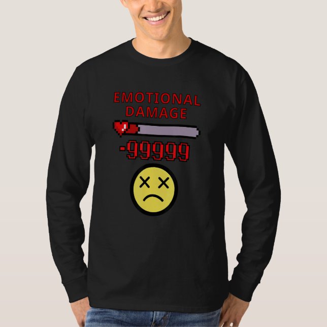 Camiseta Roll De Memória Engraçado Para Danos Emocionais (Frente)