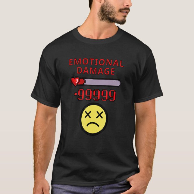 Camiseta Roll De Memória Engraçado Para Danos Emocionais (Frente)
