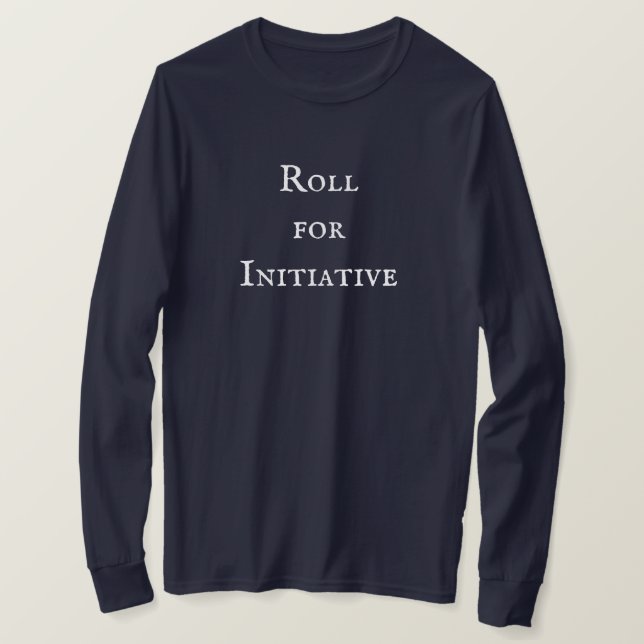 Camiseta "Roll for Initiative" Dungeons Dragon (Frente do Design)