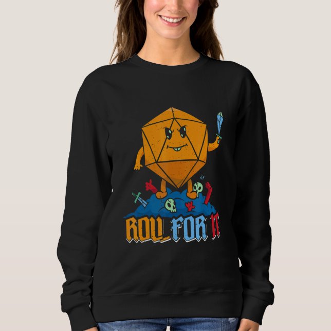 Camiseta Roll It Fantasy Game Role Tocando Dice (Frente)