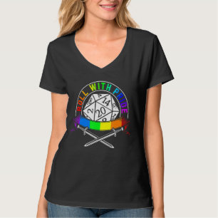 Camiseta Roll Lgbt Com Pride D20 Rpg Tabletop Gay E Lesb