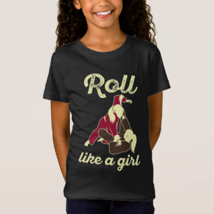 Camiseta Roll Like a Girl Brasileira Jiu Jitsu BJJ