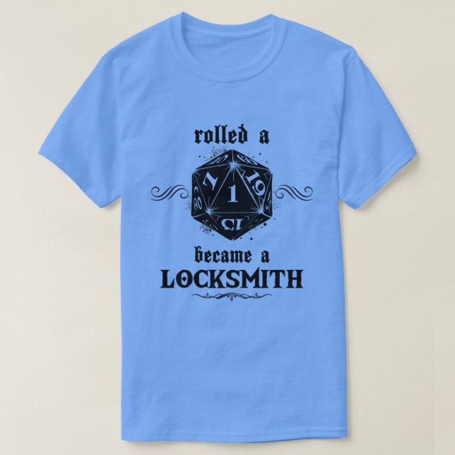 Camiseta Roll Locksmith azarado (Frente do Design)