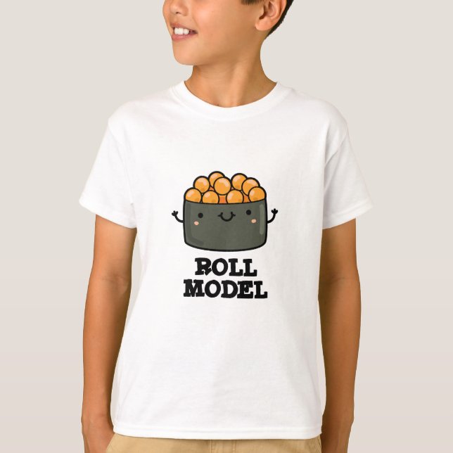 Camiseta Roll Modelo Funny Comida Sushi Roll Pun (Frente)
