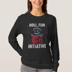 Camiseta Roll Para Iniciativa Dungeon Meowster Tabletop Ttr