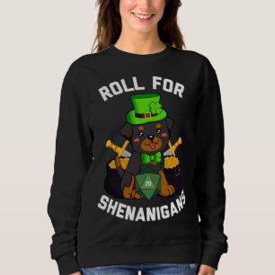 Camiseta Roll Para Rua De Shenanigans Rottweiler Dog D20 Rp