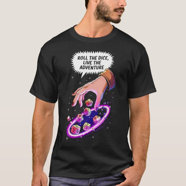 Camiseta Roll the Dice, Live the Adventure (Frente)