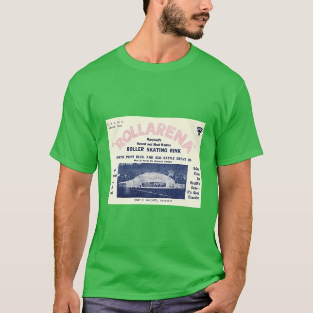 Camiseta Rollarena Baltimore Maryland Roller Skating Rink S (Frente)