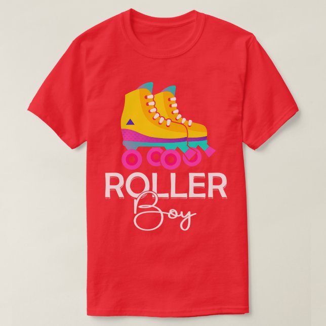 Camiseta Roller Boys Roller Skates Engraçado presente (Frente do Design)