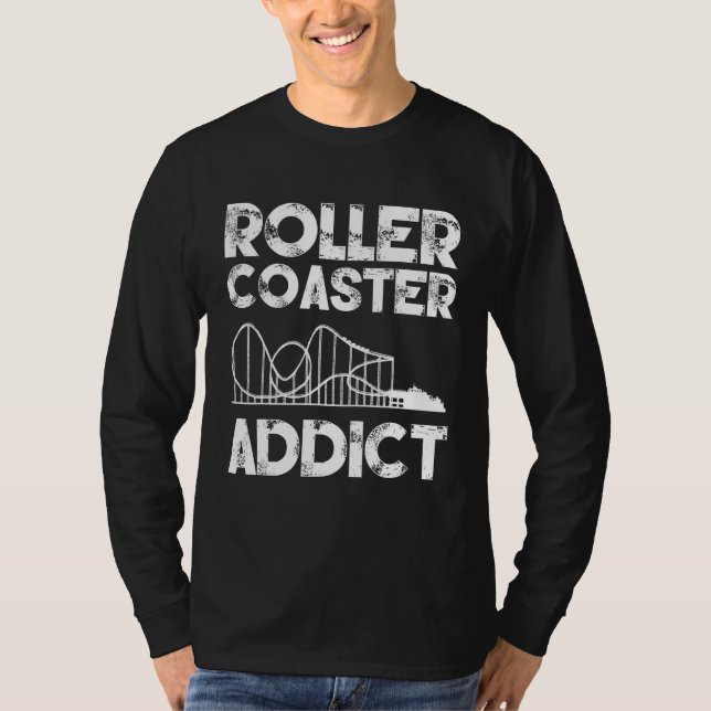Camiseta Roller Coaster Addict Theme Park Roller Coaster (Frente)