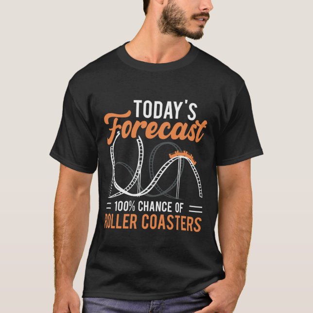 Camiseta Roller Coaster Forecast Amusement Park Must Haves (Frente)
