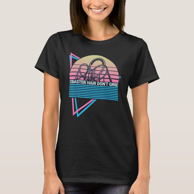Camiseta Roller Coaster Rollercoaster Retro Coaster Hair Do (Frente)