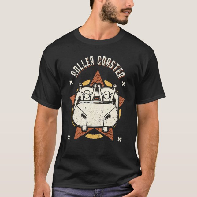 Camiseta Roller Coaster Vintage Retro Classic (Frente)