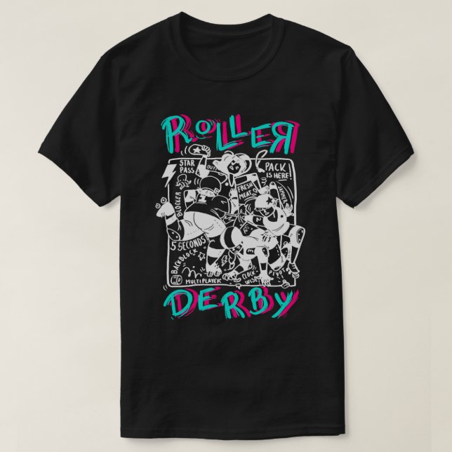 Camiseta Roller Derby Chaos (Frente do Design)