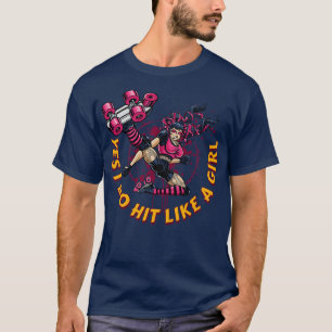 Camiseta Roller Derby for Women Sim Eu Bato Como uma Rapari