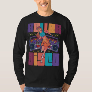 Camiseta Roller Girl Skate Radio Skater Disco Retro