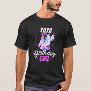 Camiseta Roller Skate Birthday Yaya Funny Roller Skating Pa