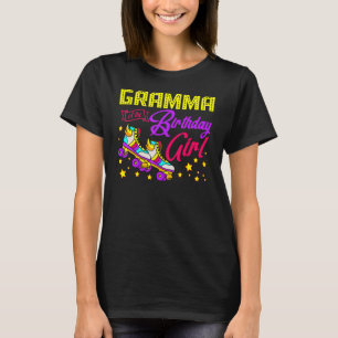 Camiseta Roller Skates Patinando Gramma Da Rapariga De Aniv