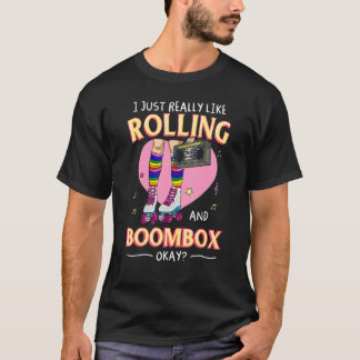 Camiseta Roller Skates  Rollerskating 70s Party Eighties Ou