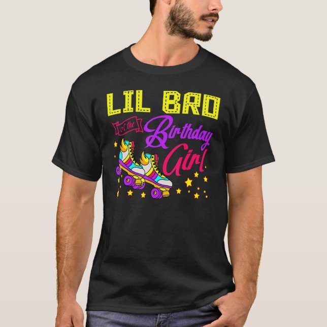 Camiseta Roller Skates Skating Lil Bro Da Rapariga De Anive (Frente)