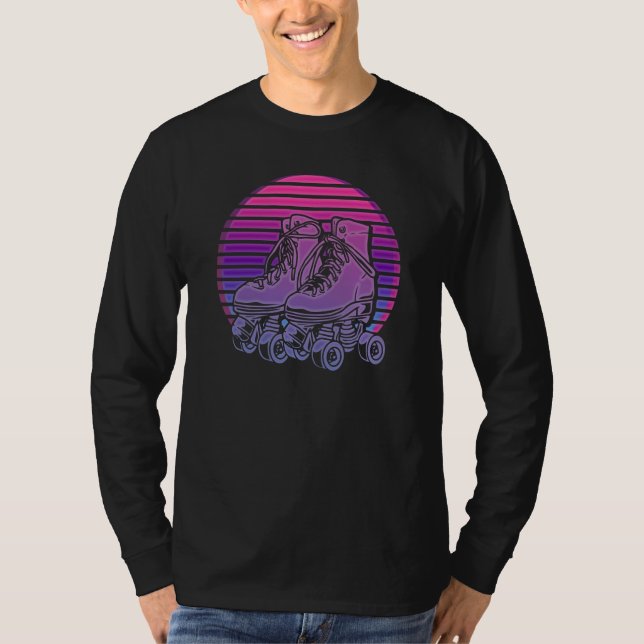 Camiseta Roller Skates Vaporwave 80's Disco 70's Roller Ska (Frente)