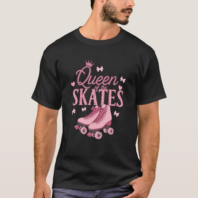 Camiseta Roller Skating 80s Roller Skater Rainha do Roll (Frente)