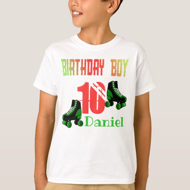 Camiseta Roller Skating Birthday Boy Matando (Frente)