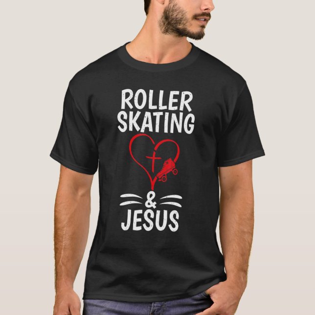 Camiseta Roller Skating e Jesus Roller Skating (Frente)