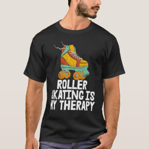 Camiseta Roller Skating É Minha Terapia Mulheres Rolando Ca