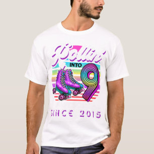 Camiseta Roller Sking Birthday Girls Rolling em Incrível