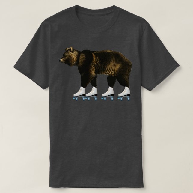 Camiseta Roller Skling Roller Girl Birthday Bear Gift (Frente do Design)