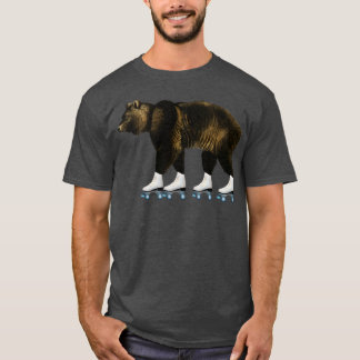 Camiseta Roller Skling Roller Girl Birthday Bear Gift