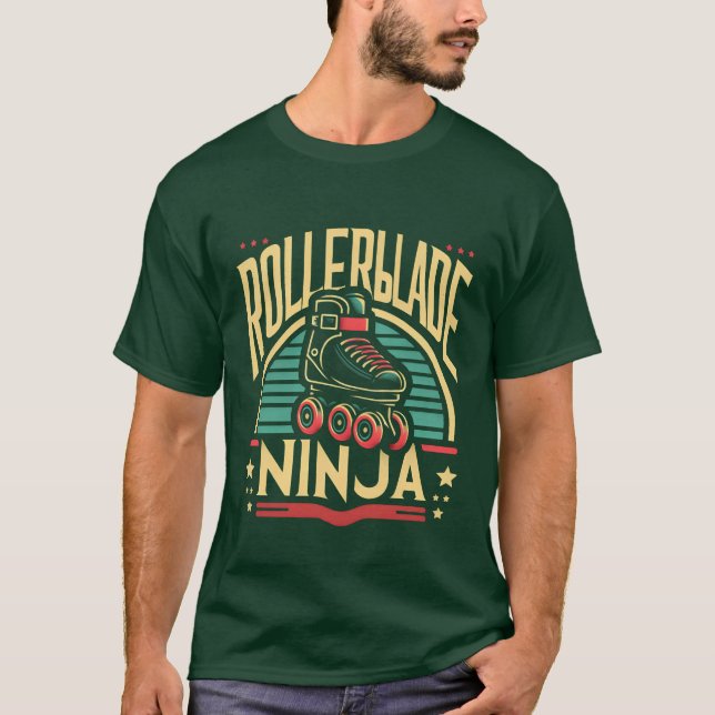 Camiseta Rollerblade Ninja engraçado (Frente)