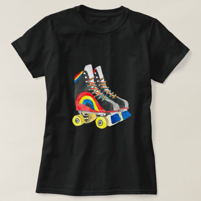Camiseta Rollerskates retro 80 (Frente do Design)