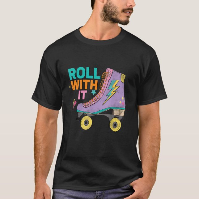 Camiseta Rollerskates retrorreflectores Rastreamento do cil (Frente)