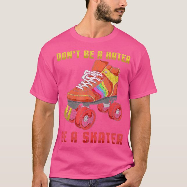 Camiseta Rollerskates T Shirt Vintage Roller Skating (Frente)