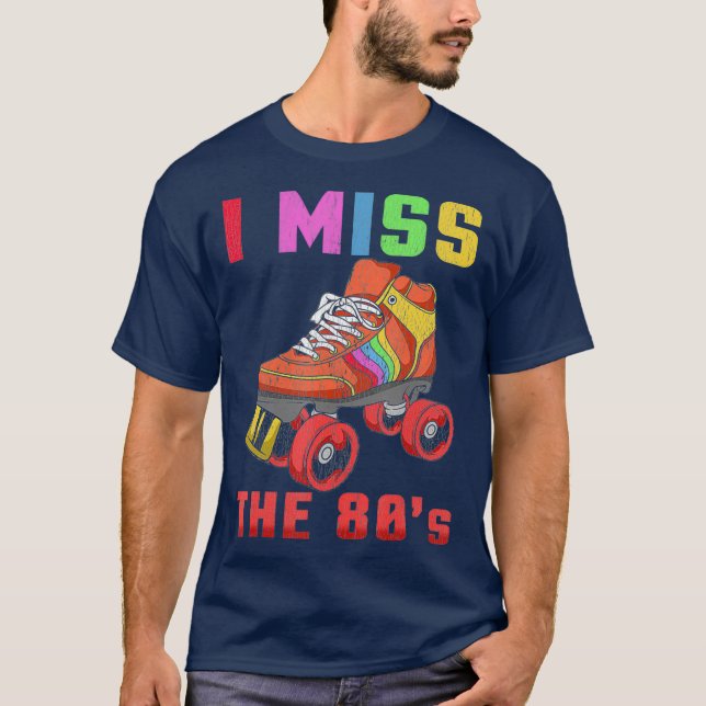 Camiseta Rollerskates T Shirt Vintage Roller Skating (Frente)