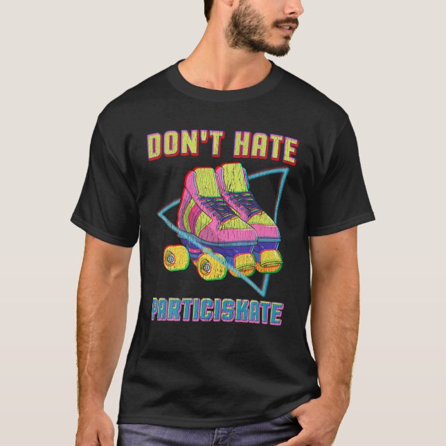 Camiseta Rollerskates T Vintage Roller Skating Disco (Frente)