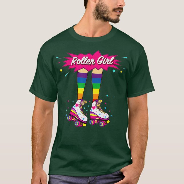 Camiseta Rollerskates Vintage Roller Skating Disco (Frente)